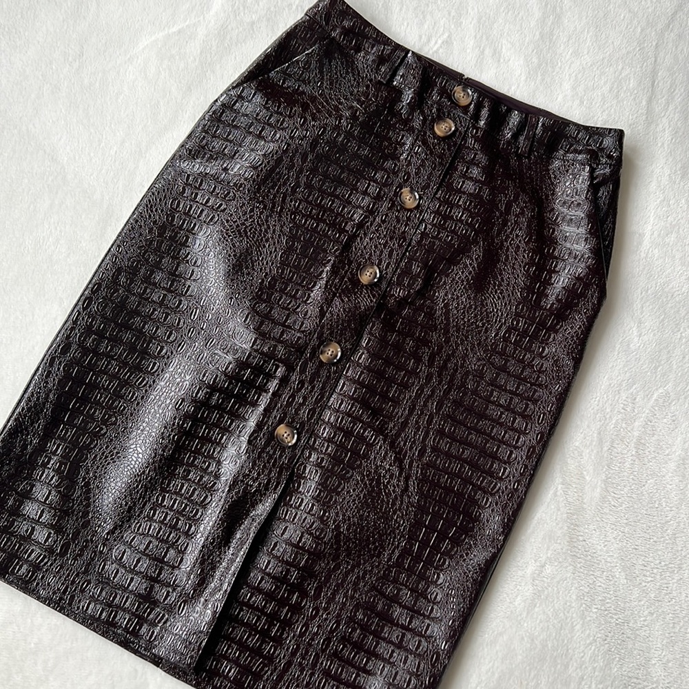 NWT Rachel Comey x Target embossed faux leather skirt